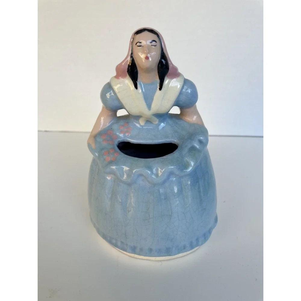 VTG Bud Vase Planter Dutch Girl Cottage Core Vase 7 inches Decor‎ MCM